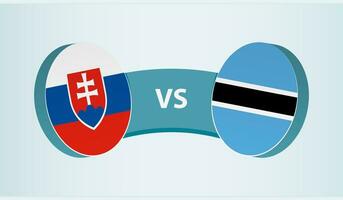 Slowakije versus Botswana, team sport- wedstrijd concept. vector