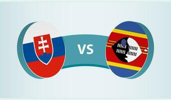 Slowakije versus Swaziland, team sport- wedstrijd concept. vector