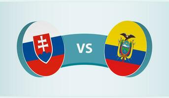 Slowakije versus Ecuador, team sport- wedstrijd concept. vector