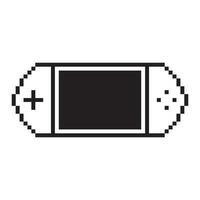 video spel retro handheld troosten illustratie gamepad teken pixel kunst stijl vector