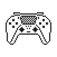 video spel controleur illustratie gamepad teken pixel kunst stijl vector