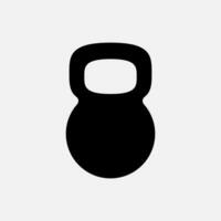 vector zwart kettlebells silhouet icoon