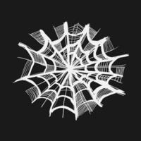 hand- getrokken grunge spinneweb illustratie vector