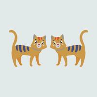 twee katten ontwerp vector