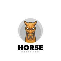 paard mascotte logo vector