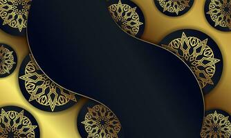 luxe achtergrond met gouden mandala ornament. - vector. vector