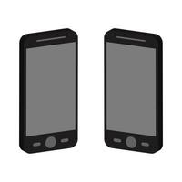 smartphone geïllustreerd op witte achtergrond vector