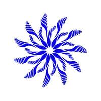 blauw tribal mandala icoon met schaduw. perfect voor logo's, pictogrammen, artikelen, tatoeages, stickers, affiches, spandoeken, kleren, hoeden vector