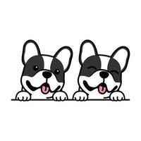 schattige franse bulldog puppy tekenfilm, vectorillustratie vector