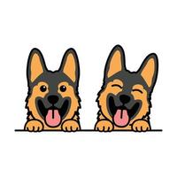 schattige Duitse herder puppy tekenfilm, vectorillustratie vector