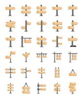 set platte uithangbordpictogrammen vector