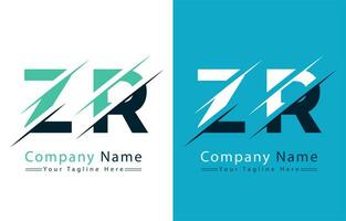 zr brief logo vector ontwerp sjabloon elementen