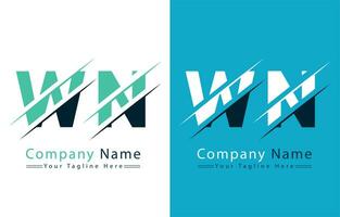 wn brief logo ontwerp concept. vector logo illustratie