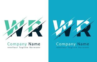 wr brief logo ontwerp concept. vector logo illustratie