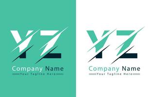 yz brief logo ontwerp concept. vector logo illustratie