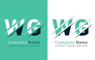 wg brief logo vector ontwerp sjabloon elementen