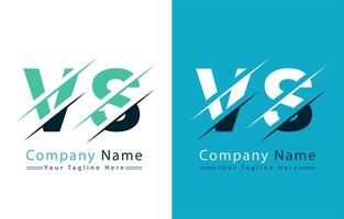 vs brief logo vector ontwerp concept elementen