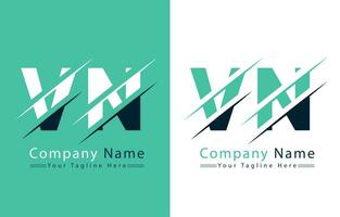 vn brief logo vector ontwerp sjabloon elementen