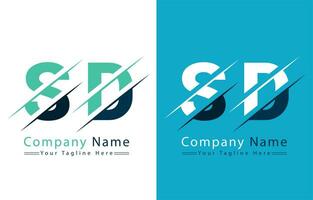 sd brief logo ontwerp concept. vector logo illustratie