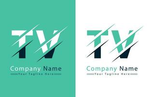 TV brief logo vector ontwerp concept elementen