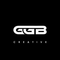 ggb brief eerste logo ontwerp sjabloon vector illustratie