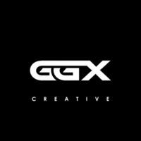 ggx brief eerste logo ontwerp sjabloon vector illustratie