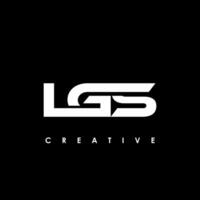 lgs brief eerste logo ontwerp sjabloon vector illustratie