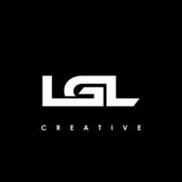 lgl brief eerste logo ontwerp sjabloon vector illustratie