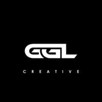 ggl brief eerste logo ontwerp sjabloon vector illustratie