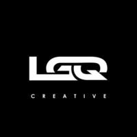 lgq brief eerste logo ontwerp sjabloon vector illustratie