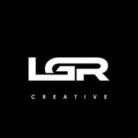 lgr brief eerste logo ontwerp sjabloon vector illustratie