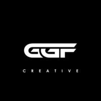 ggf brief eerste logo ontwerp sjabloon vector illustratie