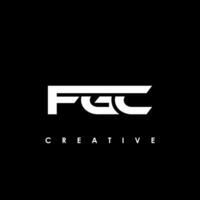 fgc brief eerste logo ontwerp sjabloon vector illustratie