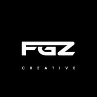 fgz brief eerste logo ontwerp sjabloon vector illustratie