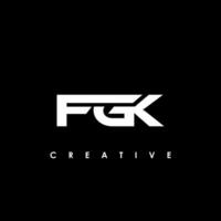 fgk brief eerste logo ontwerp sjabloon vector illustratie