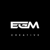 egm brief eerste logo ontwerp sjabloon vector illustratie