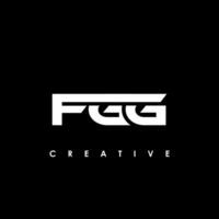 fgg brief eerste logo ontwerp sjabloon vector illustratie