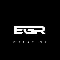 egr brief eerste logo ontwerp sjabloon vector illustratie