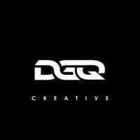 dgq brief eerste logo ontwerp sjabloon vector illustratie