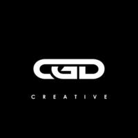 cgd brief eerste logo ontwerp sjabloon vector illustratie