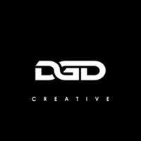 dgd brief eerste logo ontwerp sjabloon vector illustratie