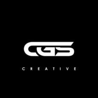 cgs brief eerste logo ontwerp sjabloon vector illustratie