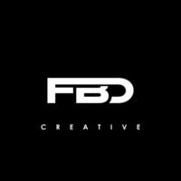 fbd brief eerste logo ontwerp sjabloon vector illustratie