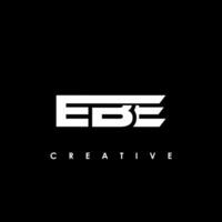 ebe brief eerste logo ontwerp sjabloon vector illustratie