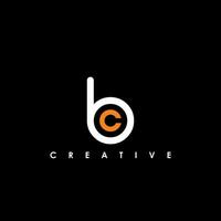 bc brief eerste logo ontwerp sjabloon vector illustratie