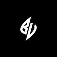 bu monogram logo esport of gaming eerste concept vector