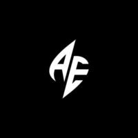 ae monogram logo esport of gaming eerste concept vector
