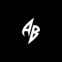 ab monogram logo esport of gaming eerste concept vector