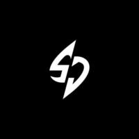 sj monogram logo esport of gaming eerste concept vector