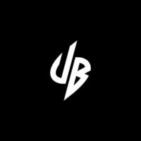 ub monogram logo esport of gaming eerste concept vector